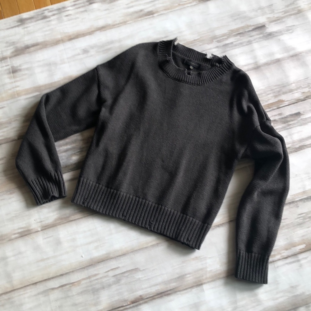 DANCE & MARVEL SWEATER/ Woman’s size Large / Distressed with glitter Star detail